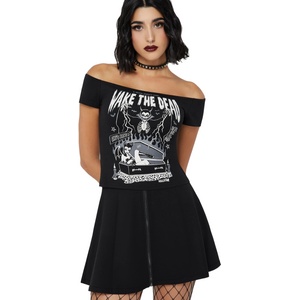 KILLSTAR Дамска тениска (топ) KILLSTAR - Wake The Dead Bardot - Black - KSRA013628