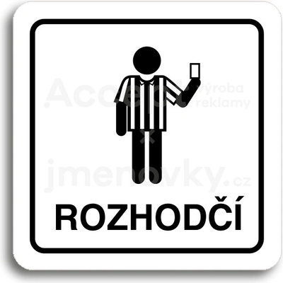 ACCEPT Piktogram rozhodčí IV - bílá tabulka - černý tisk