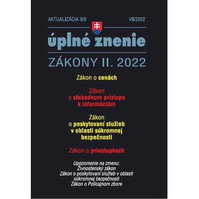 Aktualizácia II/6 2022 – Sloboda informácií, Zákon o cenách