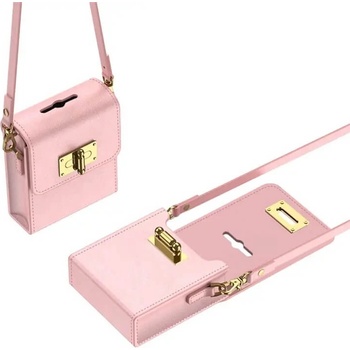 Image 1 of GKK Кожен Калъф за Samsung Z Flip 5, GKK Shoulder Bag Case, Розов (5906601479346)