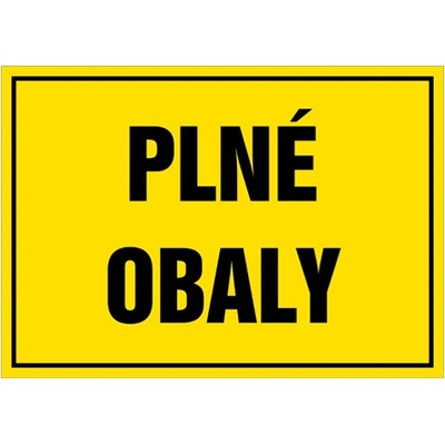Značka Plné obaly, samolepicí fólie, 210 × 297 mm BZ FET19