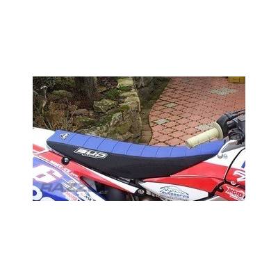Potah sedla BudRacing Seat Cover FullTraction Yamaha YZ250F 10-13 BlueBlack BUD logo