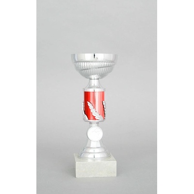 Stříbrnočervený sportovní pohár 23 29 cm 23 cm