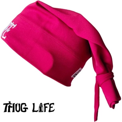Street Knowledge Бийни шапка в червено с бродерия Thug life tattoo Street KnowledgeSK-0079 - Червен, размер L/XL