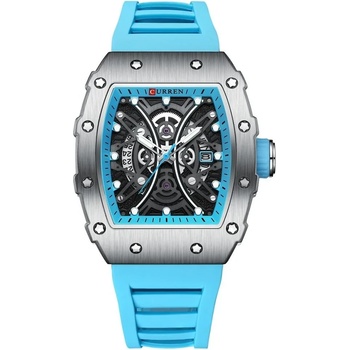 Curren Мъжки часовник Curren Enigma, Силиконова каишка, Син (CURREN-8438-BLUE)