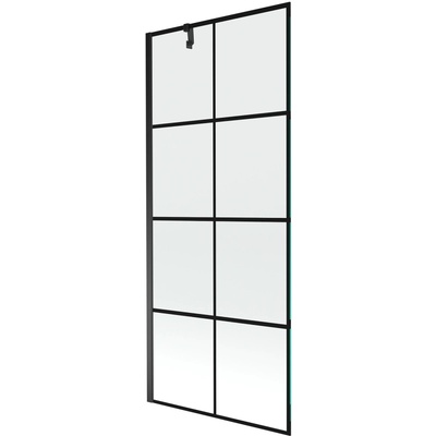 Mexen Next Душ параван с 1 крило 80 x 150 cm, черна решетка, черен - 895-080-000-00-77-70 (895-080-000-00-77-70)