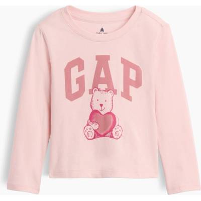 GAP Dětské tričko Brannan Bear s logem Růžová