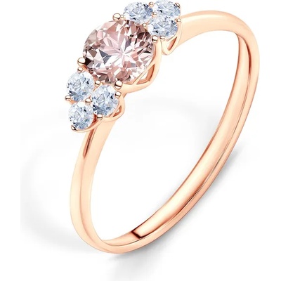 SAVICKI Годежен пръстен Fairytale: розово злато, морганит