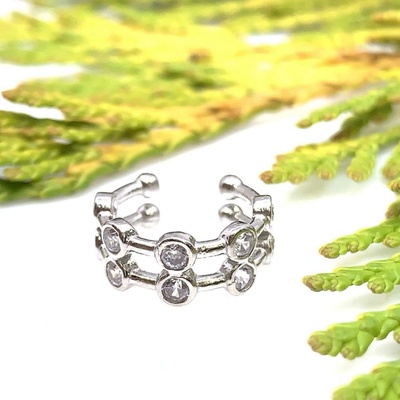 Jan Kos jewellery stříbrná záušnice zirkony 12123716