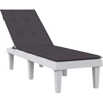 vidaXL Възглавница за стол шезлонг меланж антрацит (75+105) x 50 x 4 см (4002486)