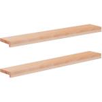 vidaXL Парапети за прозорци 2 бр. Натурално 90 x 20 x 2 cm Солидно бук (42048137)