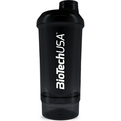 Šejker BioTech USA Wave + Compact 500 ml + 150 ml Black