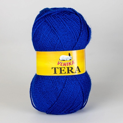 Pletací příze Vlnika TERA 083 modrá, klasická, 100g/310m