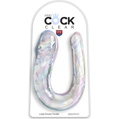 King Cock Clear Double Trouble Large 44 cm