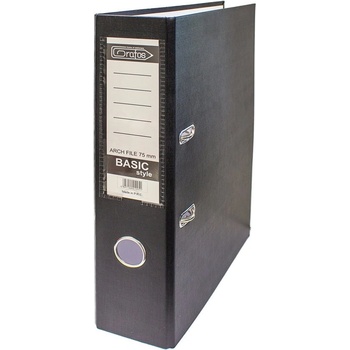 Grafos Класьор Grafos Basic PP, за документи с формат до A4, дебелина 8см, черен