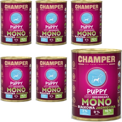 Champer Puppy monoproteinové jehněčí 6 x 400 g