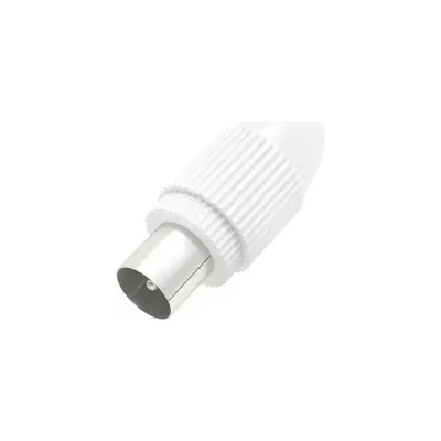 Hama Антенен конектор HAMA Coax plug, Коаксиален мъжко, Бял (HAMA-205213)
