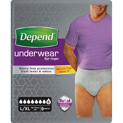 DEPEND Super inkontinenčné nohavičky pre mužov L/XL 10 ks