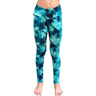 Dívčí funkční legíny modro zelené