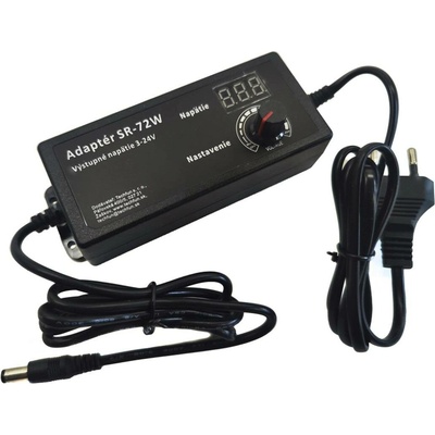 SR-72 nastavitelný adaptér 3-24V 3A