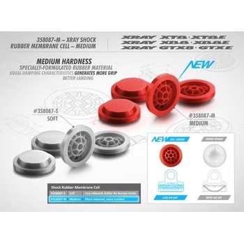 Xray XB8 SHOCK RUBBER MEMBRANE CELL MEDIUM 4