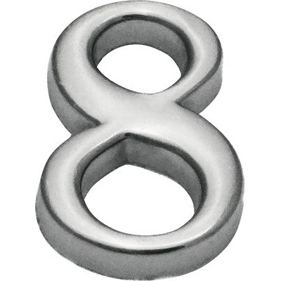 Domové číslo "8" nikel matný 5 cm