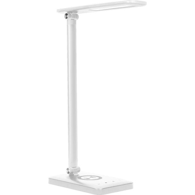 ORNO - DL-5/W - LED настолна лампа ISIYO, 7W, безжично зарядно, USB порт, 390lm, 3000-4000-6000K, , диммируема, бял (DL-5/W)