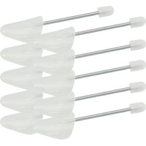 vidaXL Калъпи за обувки, 5 чифта, бели, EU 35-38, пластмаса (155249)