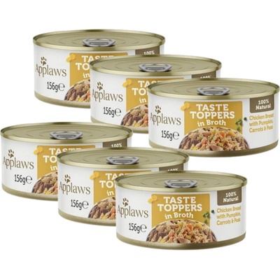 Applaws Taste Toppers Adult Kuracie mäso s tekvicou mrkvou a hráškom vo vývare 6 x 156 g