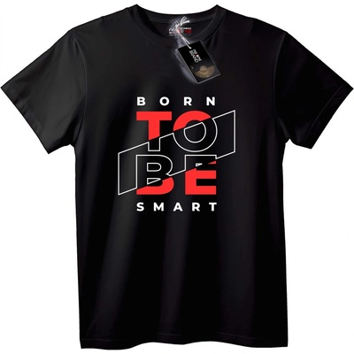 NOONEBRAND Тениска Роден да Бъде Умен - 3XL, Black
