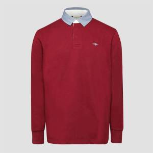 Gant Блуза Gant Regular-Fit Chambray Rugger Sweatshirt - Red