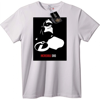 NOONEBRAND Тениска Невероятен Баща - 4XL, White