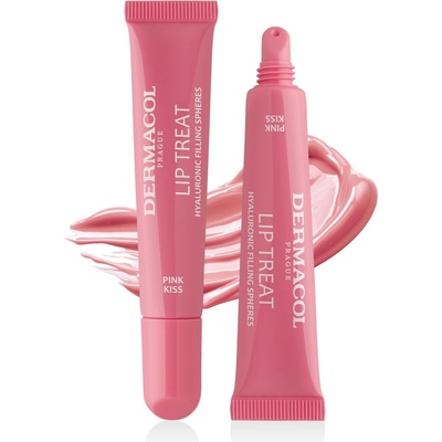 Dermacol Lip Treat hydratačný lesk na pery 5 Pink Kiss Strawberries & Cream 10 ml