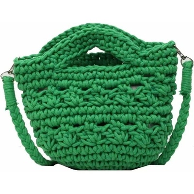 Macramé kabelka cez rameno aj do ruky Zelená