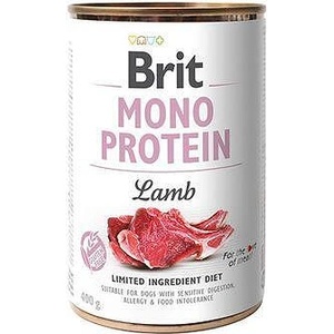 Brit mono protein lamb - консервирана кучешка храна с 76% агнешко месо 0.400 кг