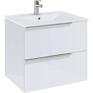 Roca Шкаф 600 mm, Elegant plus бял гланц с 2 чекмеджета и умивалник (A852018806)