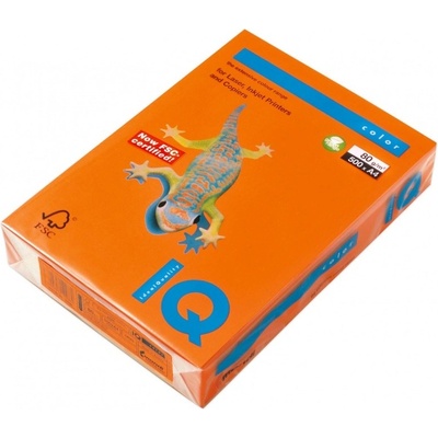 Papír IQ Color A4 120 g OR43 oranžová 250listů – Zboží Mobilmania