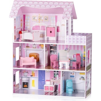 Chipolino Дър. къща за кукли с к-т 9 бр. мебели (3800931062187)