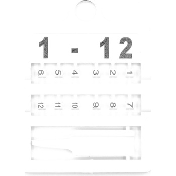 E-Z Split Ring Kroužky číselné, 3 mm/ bílé 1-12