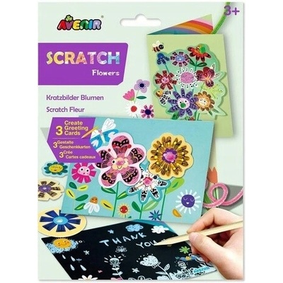 Škrabacie kartičky Blahoželanie kvety