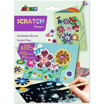 Škrabacie kartičky Blahoželanie kvety