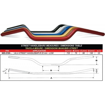 Řidítka WRP 2100-016 ALU-STREET nižší stříbrná (203.2100-016)