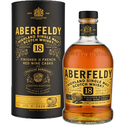 Aberfeldy 18y Finished in French Red Wine Pauillac 43% 0,7 l (tuba)