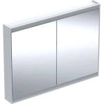 Geberit ONE - Огледален шкаф с LED осветление, 120x90x15 см, 2 врати, бял 505.815. 00.2 (505.815.00.2)