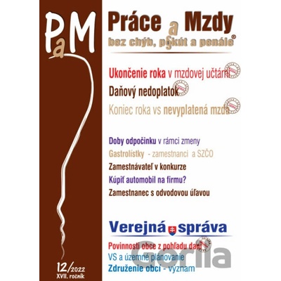 PaM č. 12 / 2022 - Ukončenie roka v mzdovej učtárni