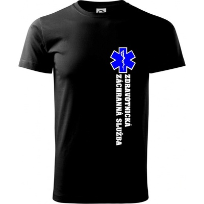 Hvězda života zdravotnická záchranná služba Klasické pánské triko černá