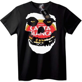 NOONEBRAND Тениска Черепи Карта Бланка - 7XL, Black