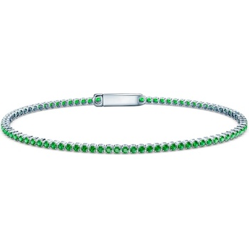 SAVICKI Teniska narukvica SAVICKI 2, 1 mm: bijelo zlato 585, cirkoni