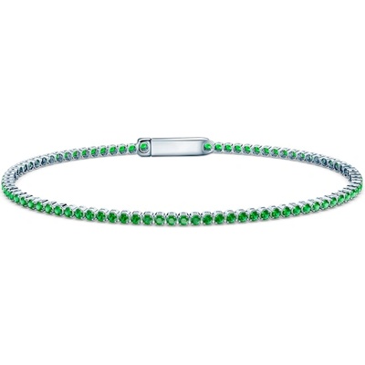 SAVICKI Тенис гривна savicki 2.1 мм: бяло злато 585, цирконий