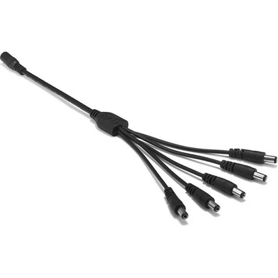 DeTech DC Сплитер DeTech, 5.5x2.1, 1 към 5, 0.4m, Черен - 18366